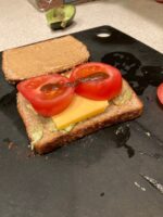 Tony’s Peanut butter avocado tomato sandwich